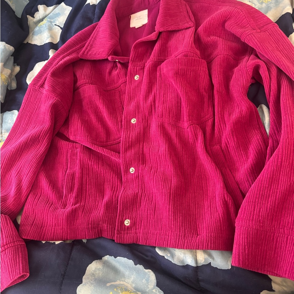 Thread & Supply Hot Pink Corduroy Utility Jacket
